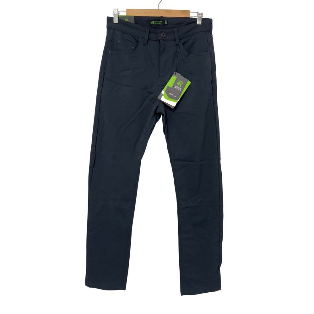 Refinery Republic slim fit stretchy athleisure work pants‎ navy preppy sz 32